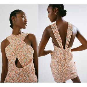 Significant Other Capri Cutout Floral Mini Backless Dress Size 8